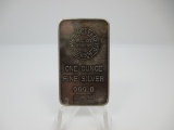 t-184 Vintage Bullion Brokers Assayers Founder 1 Ounce .999 Silver Bar