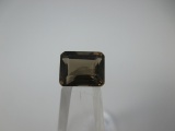 t-196 2.65 Carat Rectangle Cut Smokey Quartz Gemstone GIA Certified