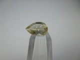 t-251 1.12 Carat Pear Cut Lemon Topaz Gemstone GIA Certified