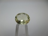 t-260 3.31 Carat Oval Cut Lemon Topaz Gemstone GIA Certified