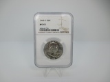 t-67 NGC Graded MS63 1963-D Franklin Silver Half Dollar