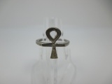t-71 Ankh Ring Marked .925 Sterling Silver