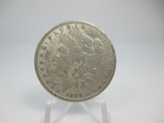 t-19 1884 Morgan Silver Dollar