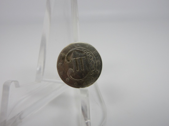 t-16 1852 U.S. Silver 3 Cent