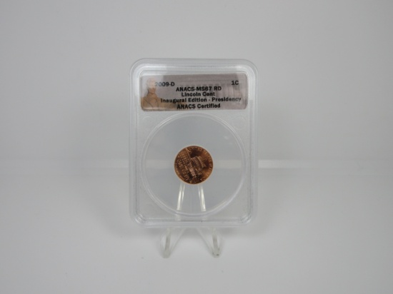 t-20 2009-D ANACS MS-67 RD Lincoln cent. Inaugural Edition