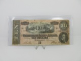t-16 1864 Confederate States of America $10 note