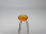 t-60 2.2ct Oval cut orange Carnelian Gemstone.  All gems have been gia certified authentic