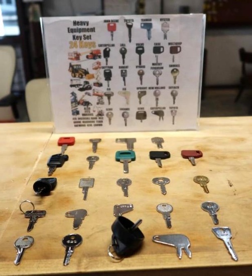 Heavy Equipment Master Key Set (24 Total Keys)
