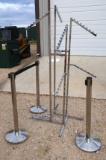 Chrome Clothing Display Racks/ Chrome Line Post