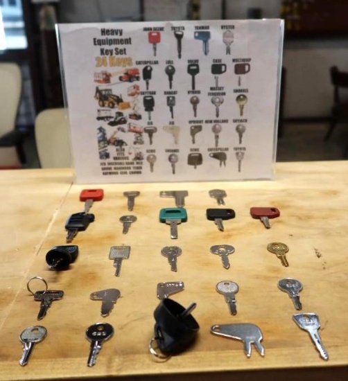 Set of 24 Heavy Equipment Keys