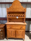 Heavily Carved Wooden Hutch