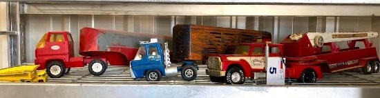 4 Vintage Metal Toy Trucks