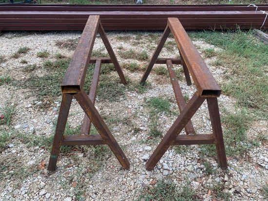 Set of 2 Metal Saw Horses
