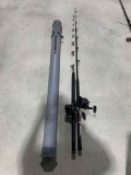 Set of 2 Deep Sea Open Cast Rods w/ Case