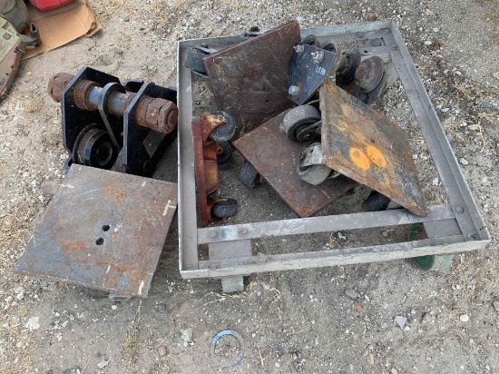 Rolling Metal Dollies w/ Pulleys