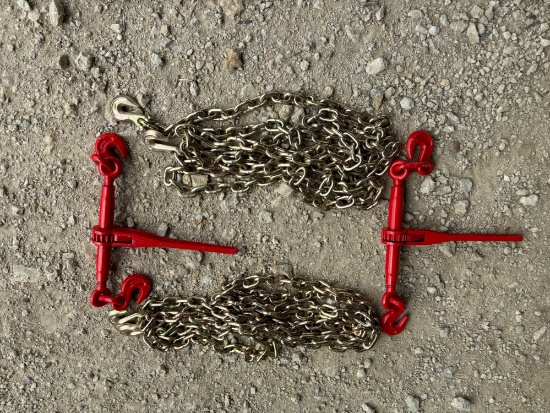 2 Grade 70 Chains w/ 2 Rachet Binders