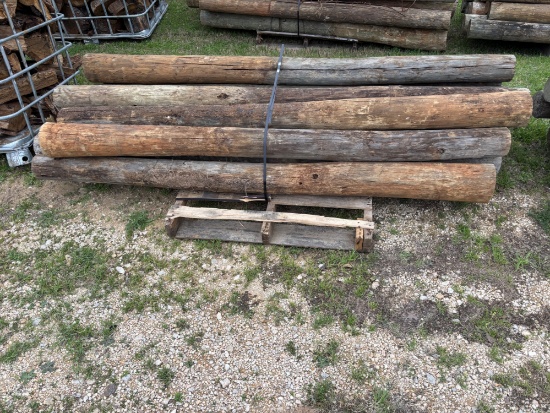Bundle of Wooden Fence Posts