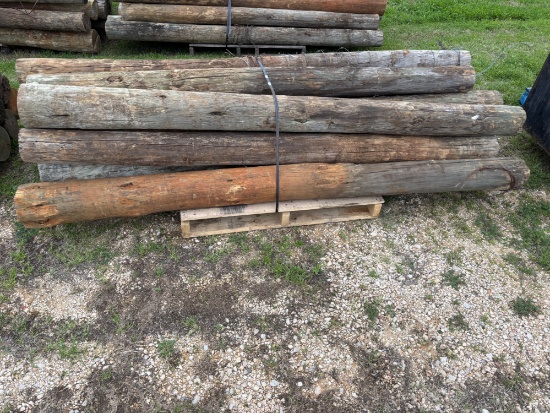 Bundle of Wooden Fence Posts