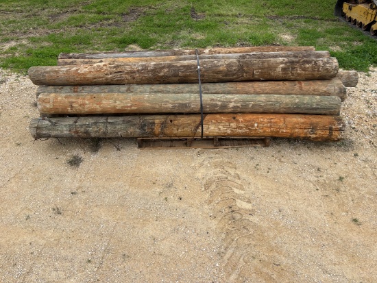 Bundle of Wooden Fence Posts