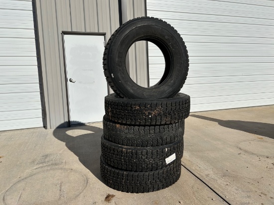 (5) - Bridgestone 295/75R22.5 Tires
