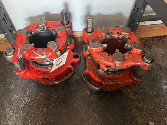 (2) Ridgid Receding Geared Threaders - Model 141/161