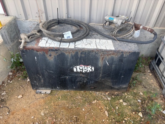 100 Gallon Black Steel Fuel Tank