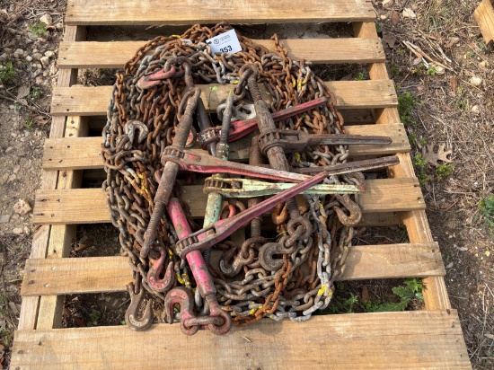 Pallet of Chains & Binders