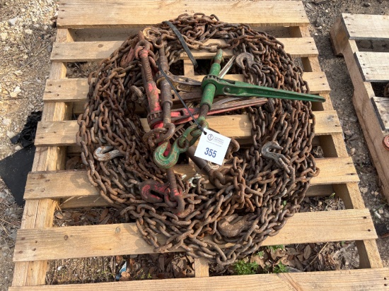Pallet of Chains & Binders