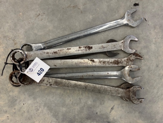 Assortment of End Wrenches - Various Large Sizes (Standard)