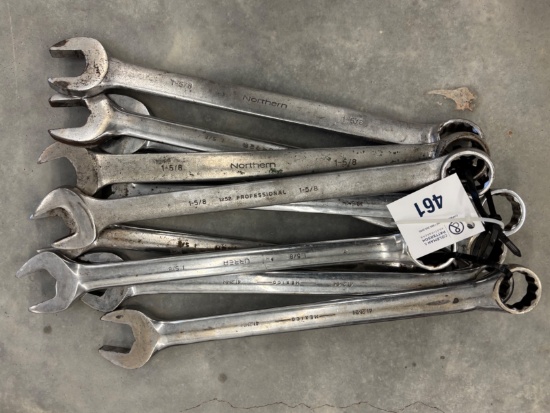Assortment of End Wrenches - Various Large Sizes (Standard)