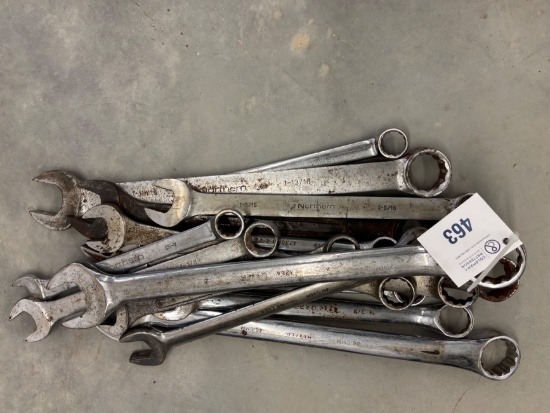 Assortment of End Wrenches - Various Large Sizes (Standard)