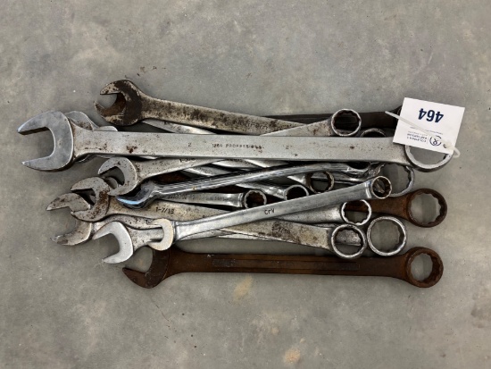 Assortment of End Wrenches - Various Large Sizes (Standard)
