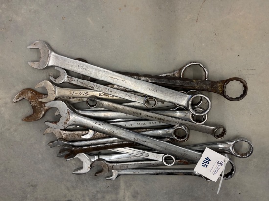 Assortment of End Wrenches - Various Large Sizes (Standard)
