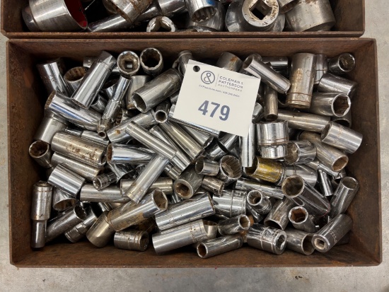 2 Box Lots Assortment of Sockets - Various Sizes (Standard and Metric)