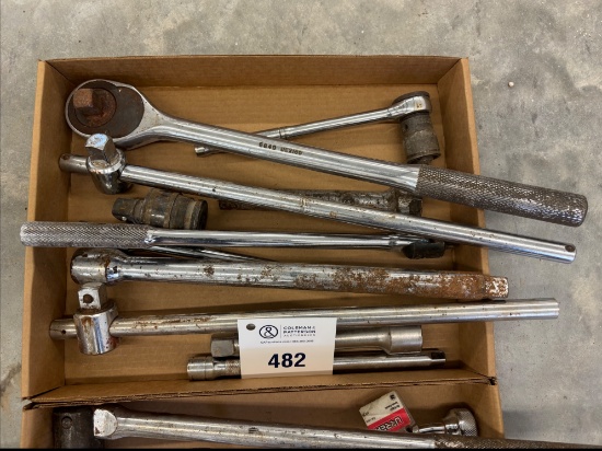 2 Box Lots - Ratchets, Breaker Bar, Extensions