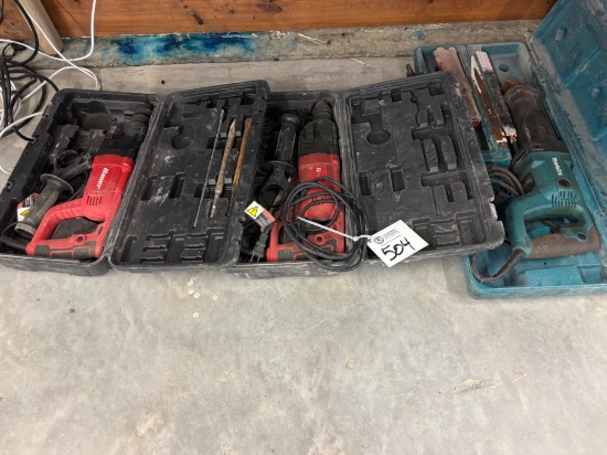 Makita SawzAll & 2 Baur Hammer Drills