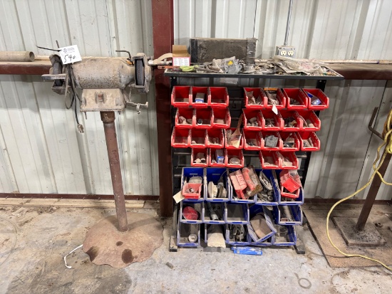 Grinder on Stand w/ Organization Bins & Contents