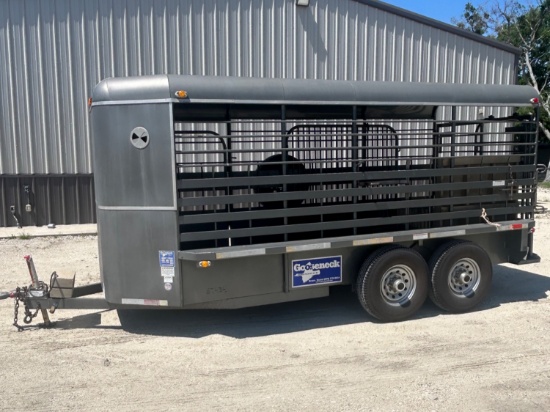 16' Gooseneck Bumper Pull Cattle Trailer