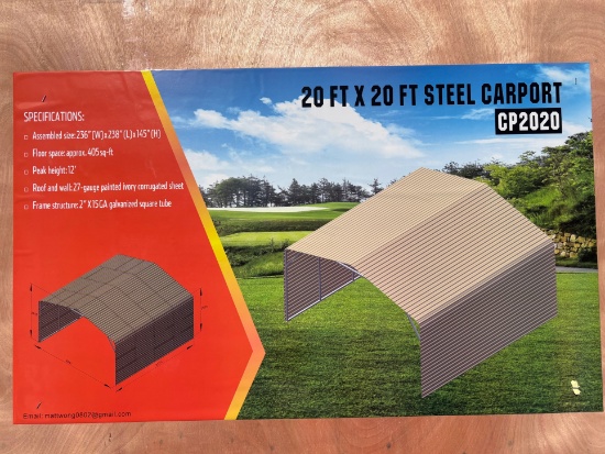 20'x20' Steel Carport