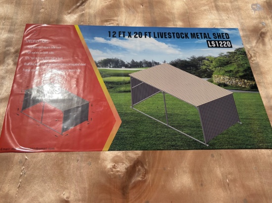 12'x20' Livestock Metal Shed