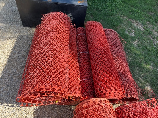 Pallet of 6 Rolls of Orange Safety Fencing