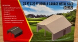 23 x 22 ft, Double Garage Metal Barn Shed
