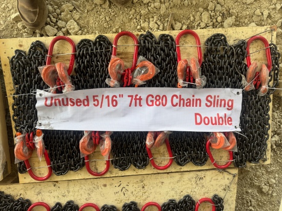 Landhonor (8) 5/16" 7ft Double Legs Lifting Chain Sling