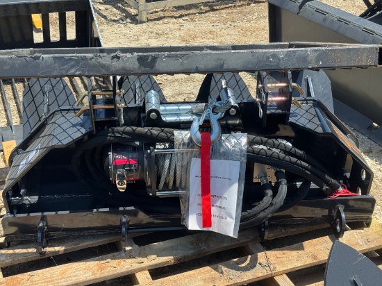 Landhonor 15000 lb Hydraulic Winch Skid steer Mount