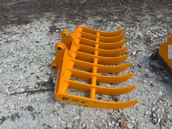 2026 GIYI 45" CAT 307 Dense-Teeth Rake