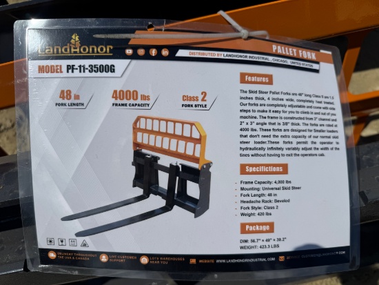 Skid Steer Pallet Fork