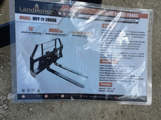 Mini Skid Steer Pallet Fork Frame