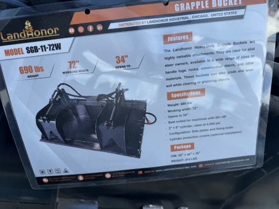 Mini Skid Steer Grapple Bucket