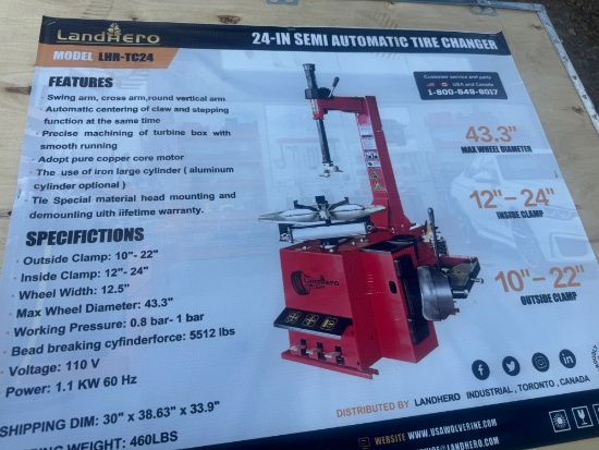 2026 Landhonor 24" Semi Automatic Tire Changer