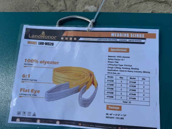 (22) 2026 Landhonor Webbing Slings